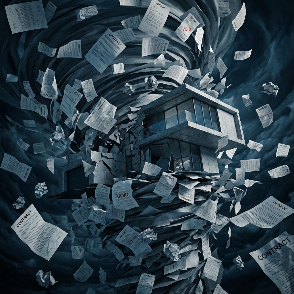 House lost in tornado of paperwork